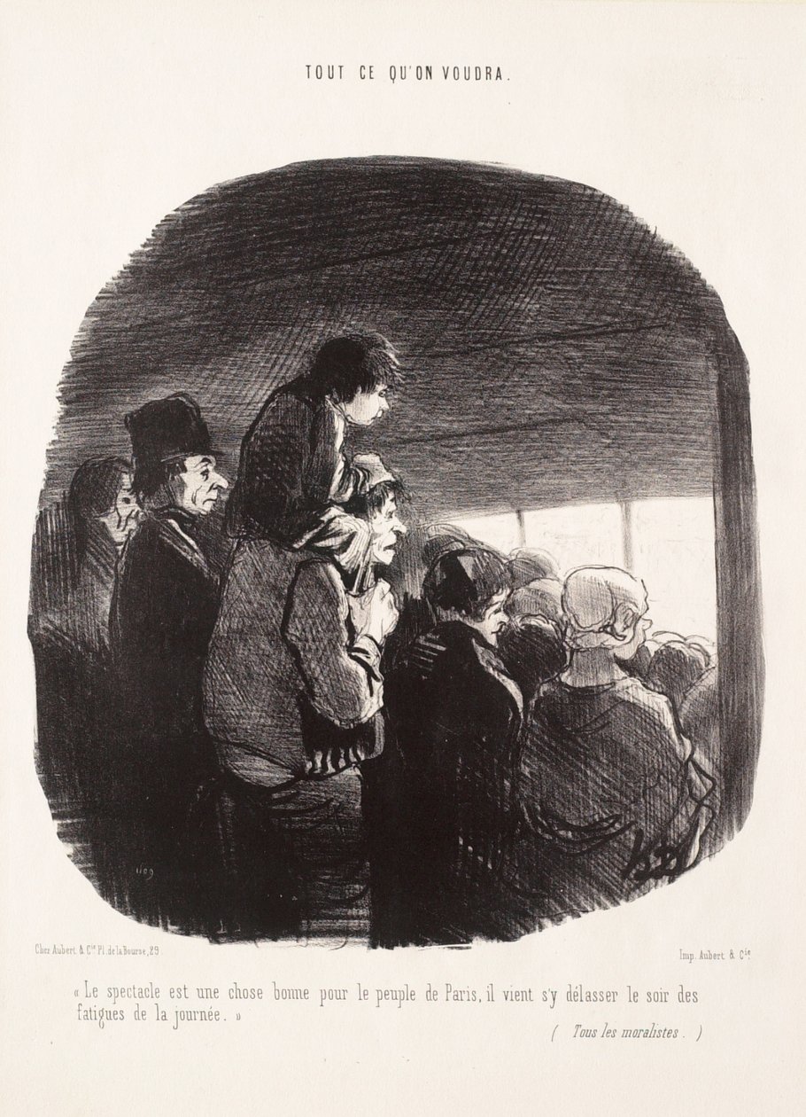 Lo spettacolo è una buona cosa per il popolo di Parigi da Honoré Daumier