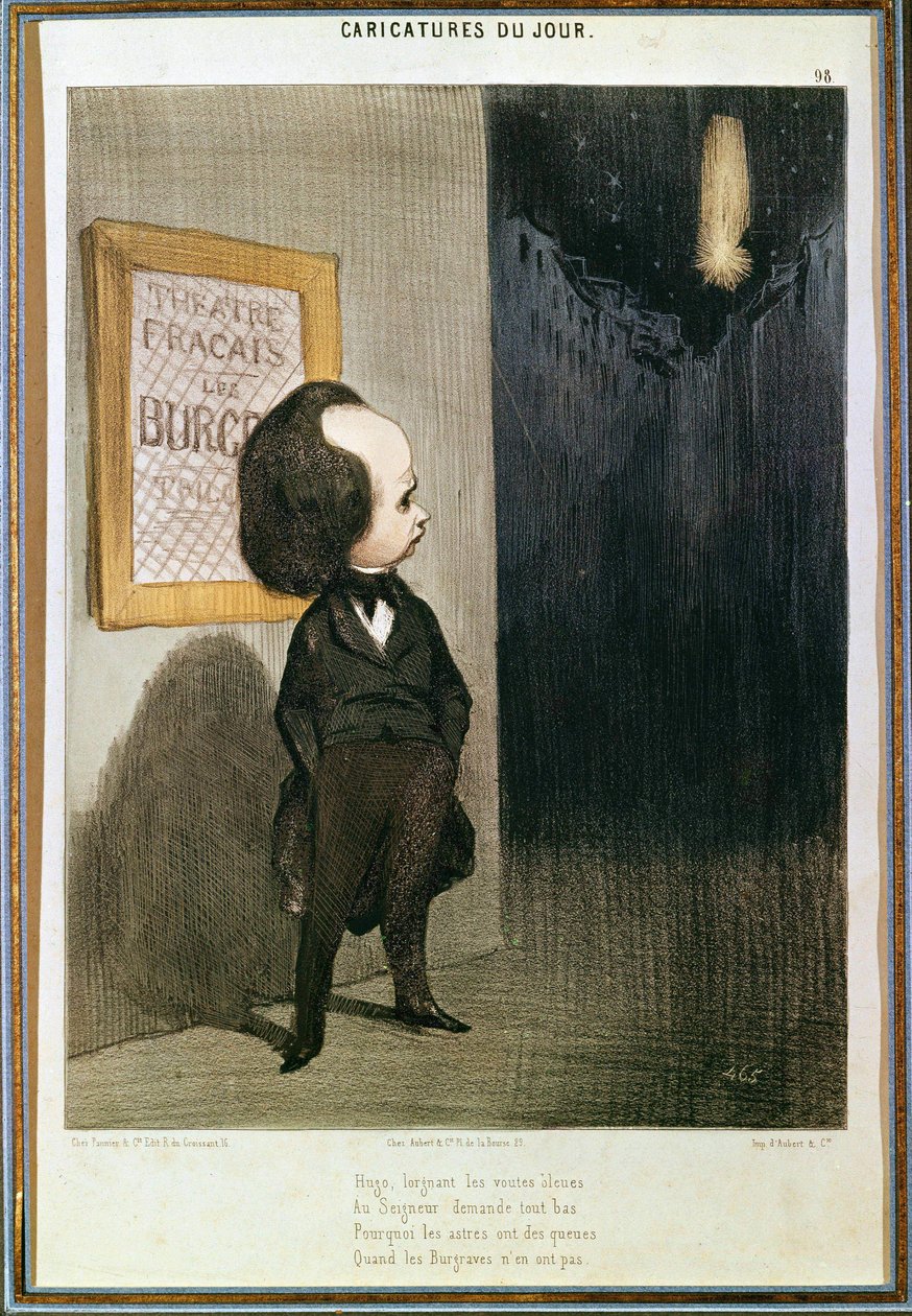Il fallimento dei Burgravi di Victor Hugo (1802 - 1885), nel 1843. Caricatura di Honoré Daumier (1808 - 1879). Parigi, Museo Victor Hugo. da Honoré Daumier
