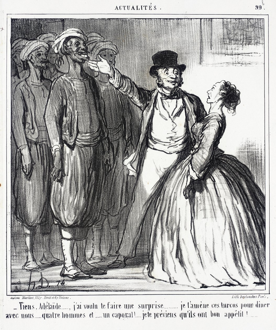Guarda, Adélaïde... volevo farti una sorpresa... da Honoré Daumier