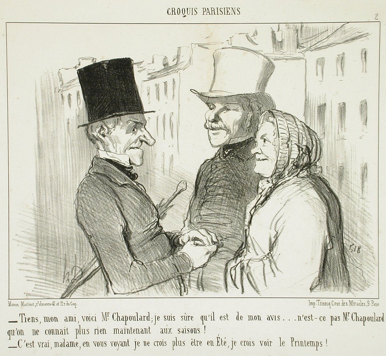 "Ecco, amico mio, il signor Chapoulard..." da Honoré Daumier