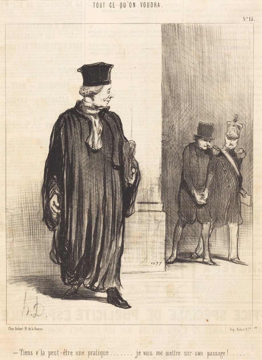 Guarda, forse un cliente da Honoré Daumier
