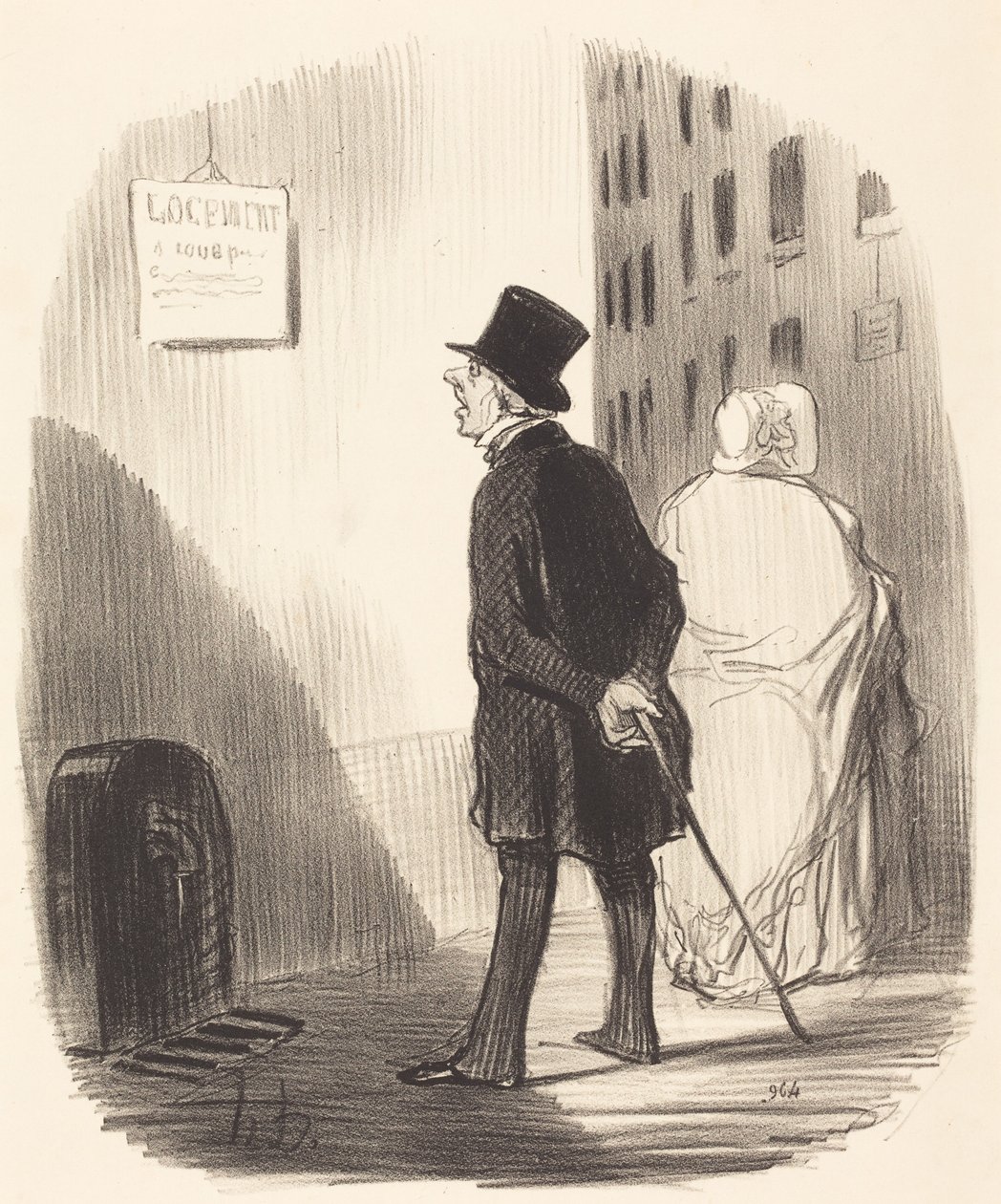 Guarda, ecco un cartello che mia moglie ha superato... da Honoré Daumier
