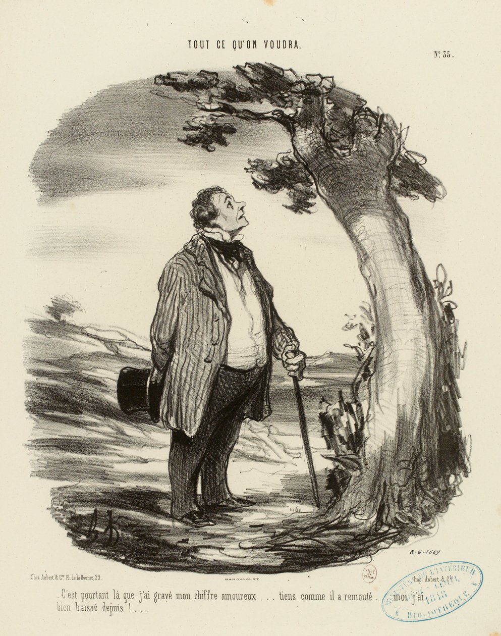 Tutto ciò che si vorrà n. 35: Eppure è proprio lì che ho inciso il mio simbolo amoroso... da Honoré Daumier