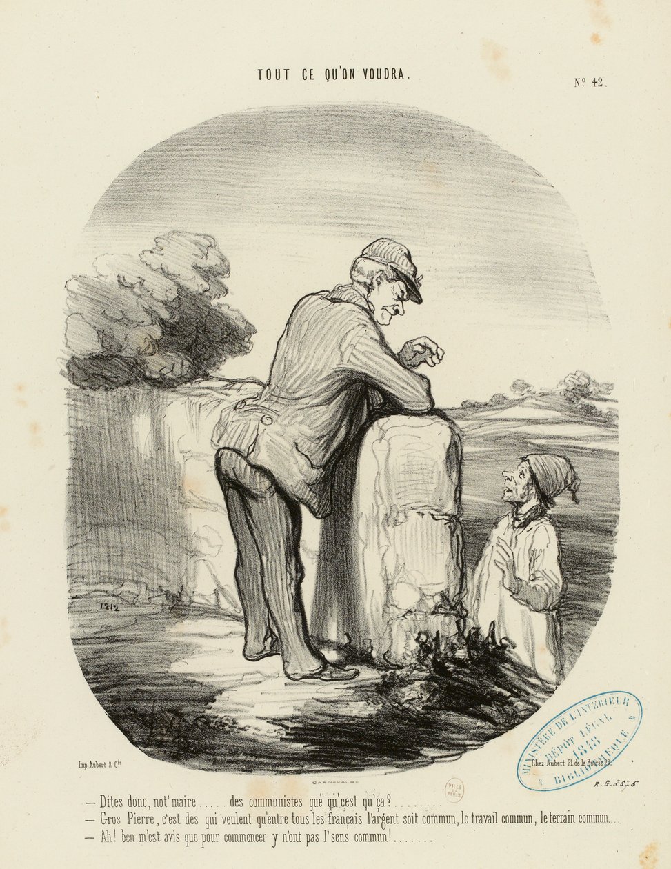 Tout ce qu'on voudra Nr. 42: - Sagen Sie mal, Herr Bürgermeister... was sind Kommunisten? ... da Honoré Daumier