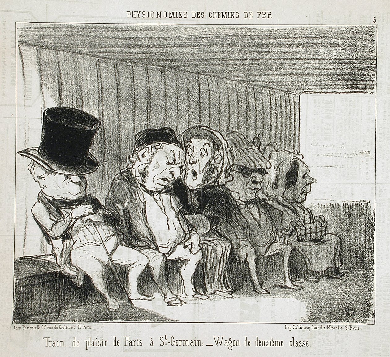 Treno di piacere da Parigi a Saint-Germain... da Honoré Daumier