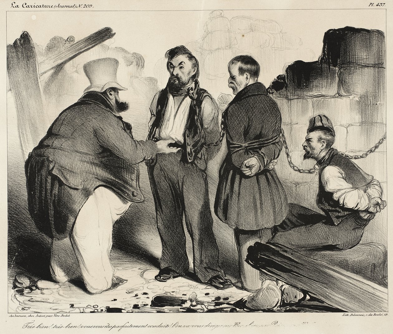Ottimo!... Vi siete comportati benissimo! da Honoré Daumier