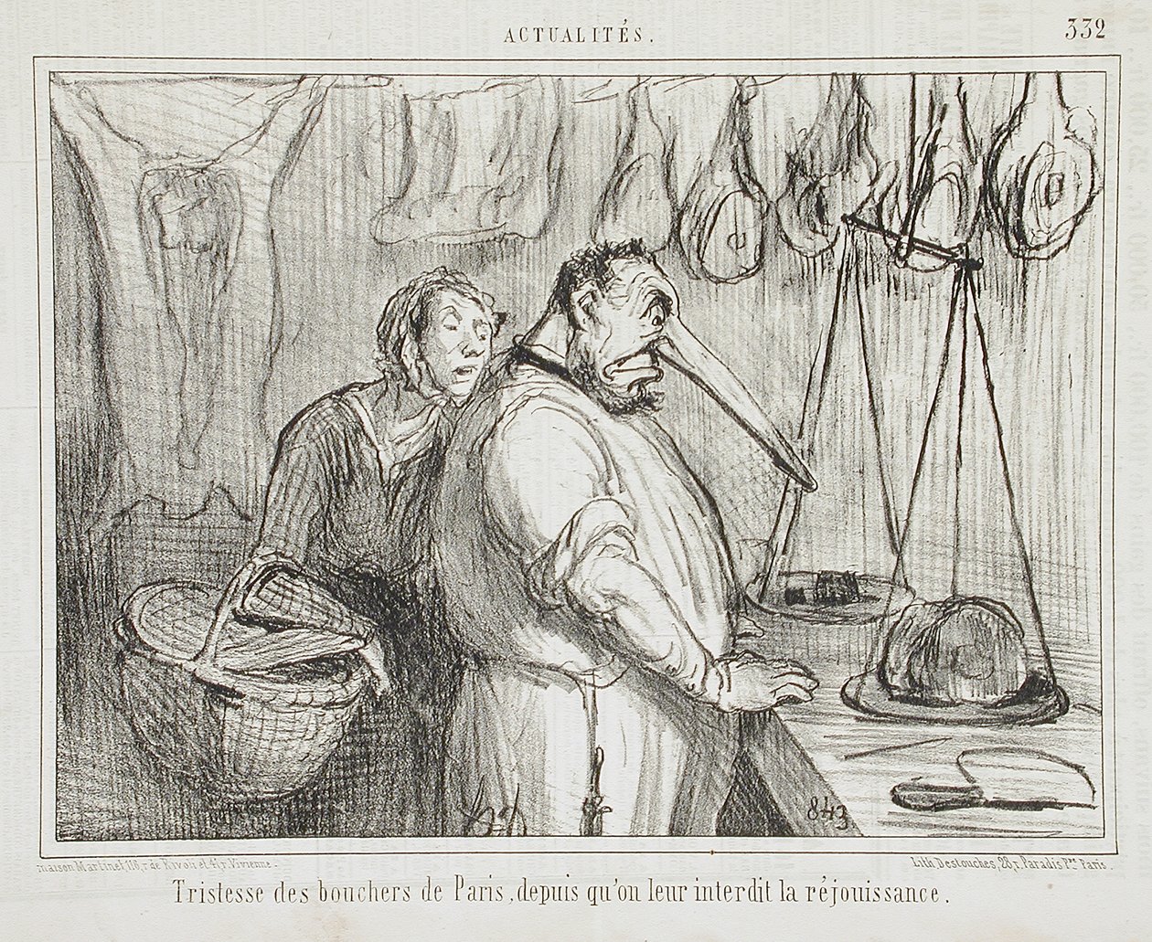 Tristezza dei macellai di Parigi... da Honoré Daumier