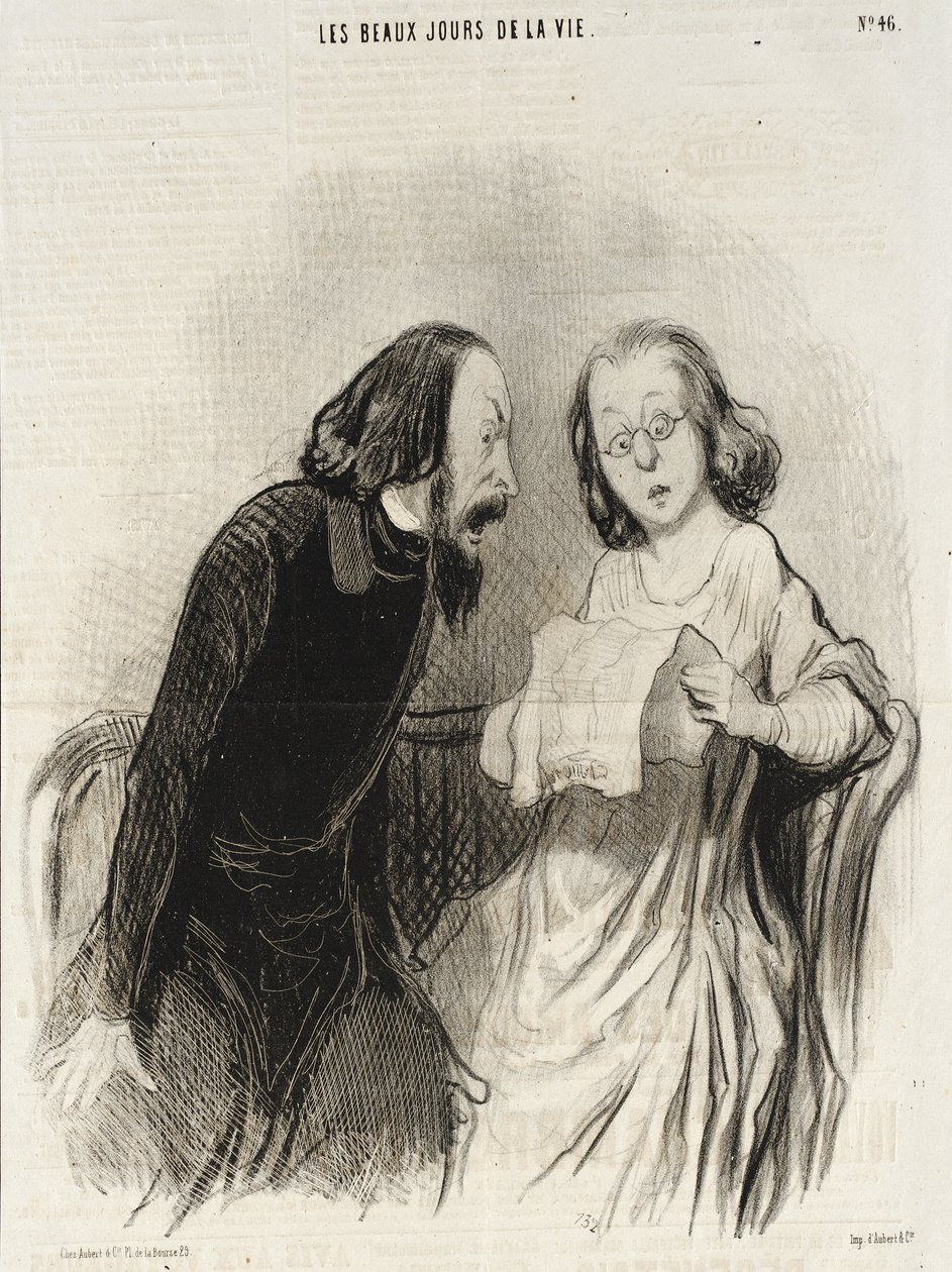 Un articolo elogiativo. da Honoré Daumier