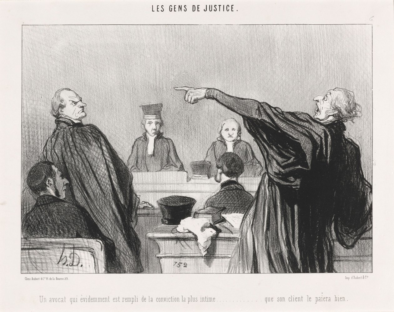 Un avvocato che è... animato da una convinzione... intima... da Honoré Daumier