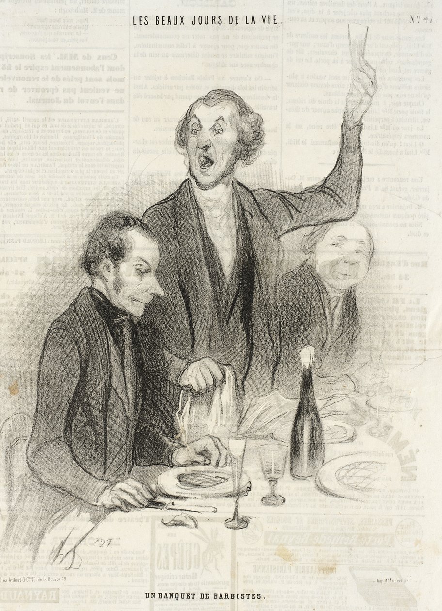 Un banchetto di barbieri da Honoré Daumier