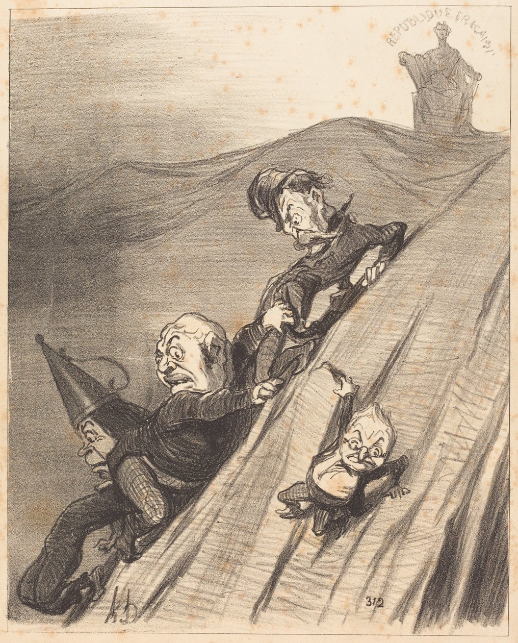 Un percorso pericoloso da Honoré Daumier
