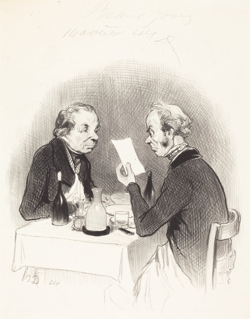 Una cena magra da Honoré Daumier