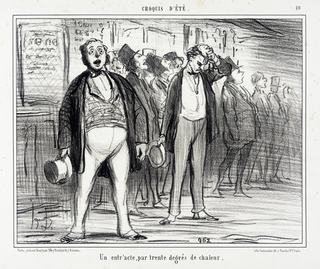 Un intervallo, con una temperatura di trenta gradi da Honoré Daumier