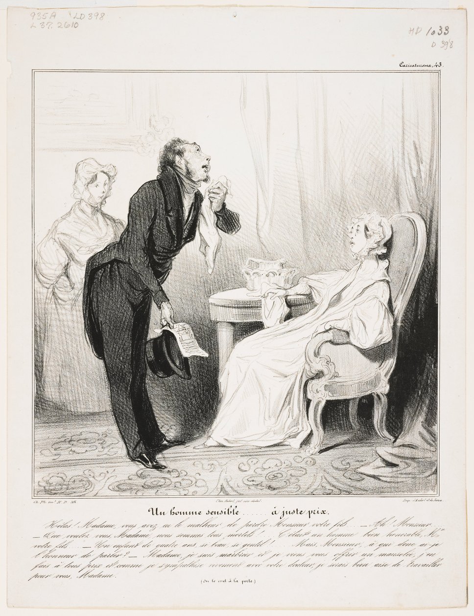 Un uomo sensibile (Caricaturana 43) da Honoré Daumier