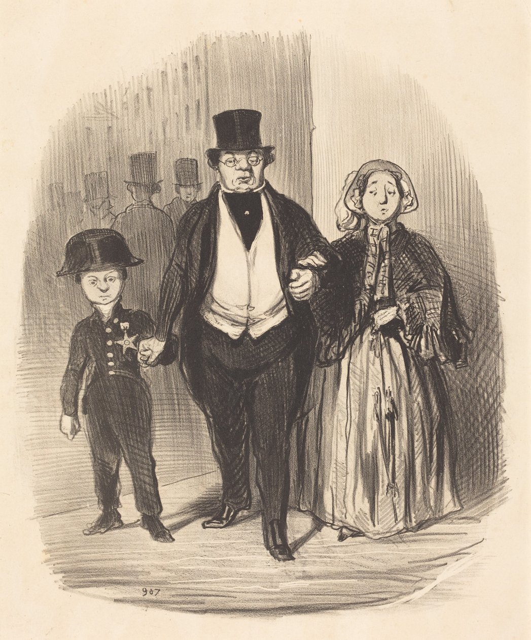 Un giovane che rappresenta la speranza... della famiglia Badinguet da Honoré Daumier