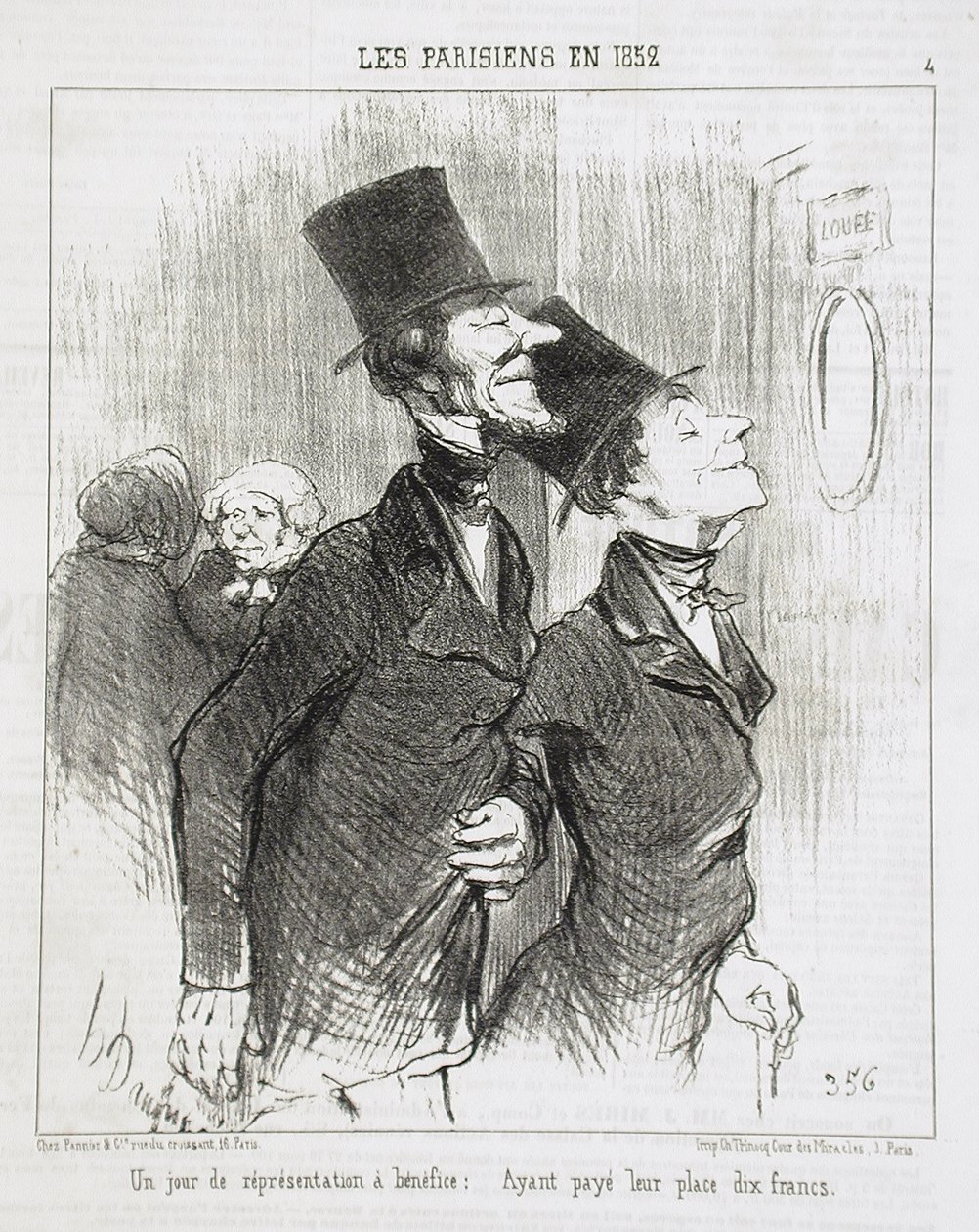 Un giorno di spettacolo di beneficenza! da Honoré Daumier