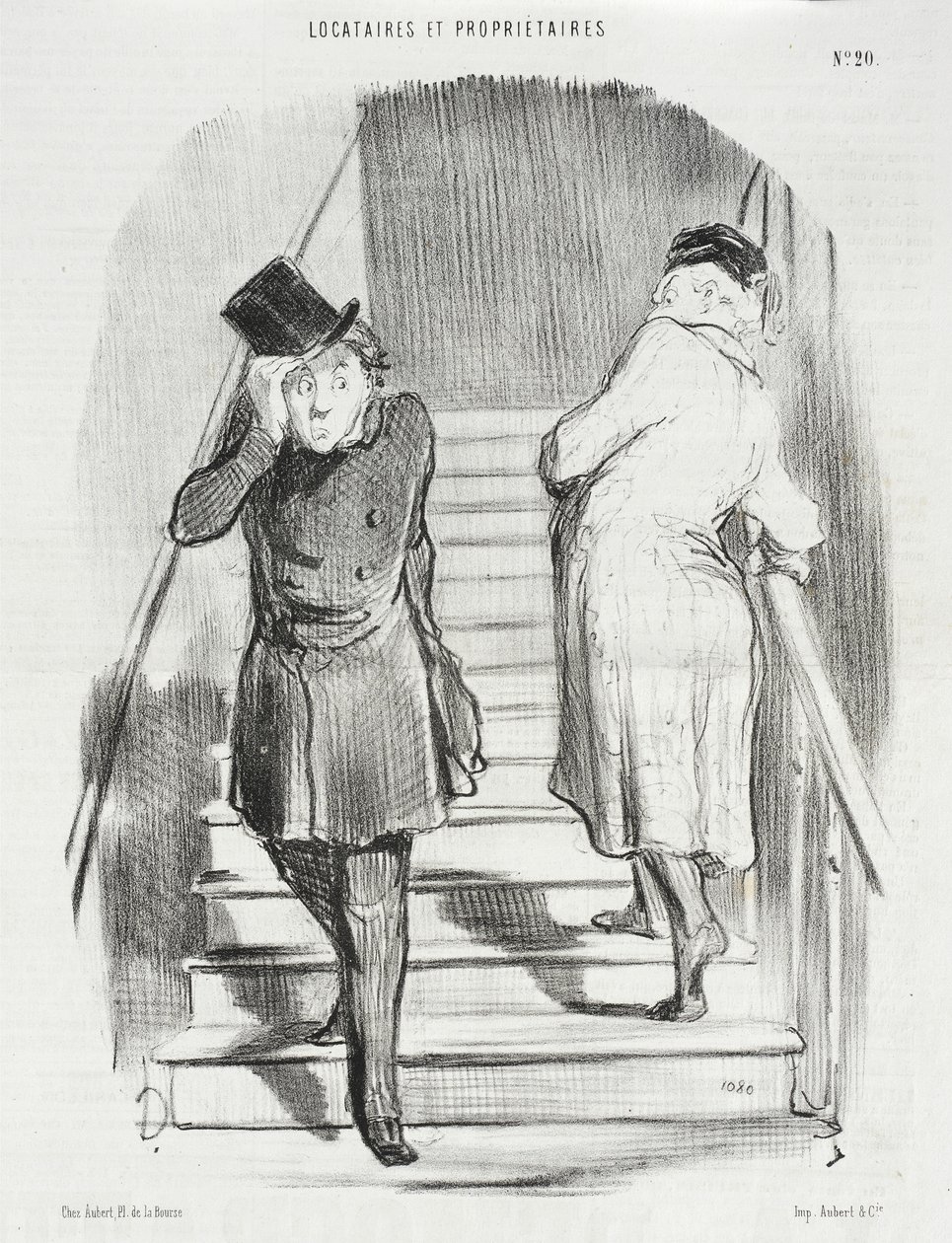 Un inquilino che deve tre rate da Honoré Daumier
