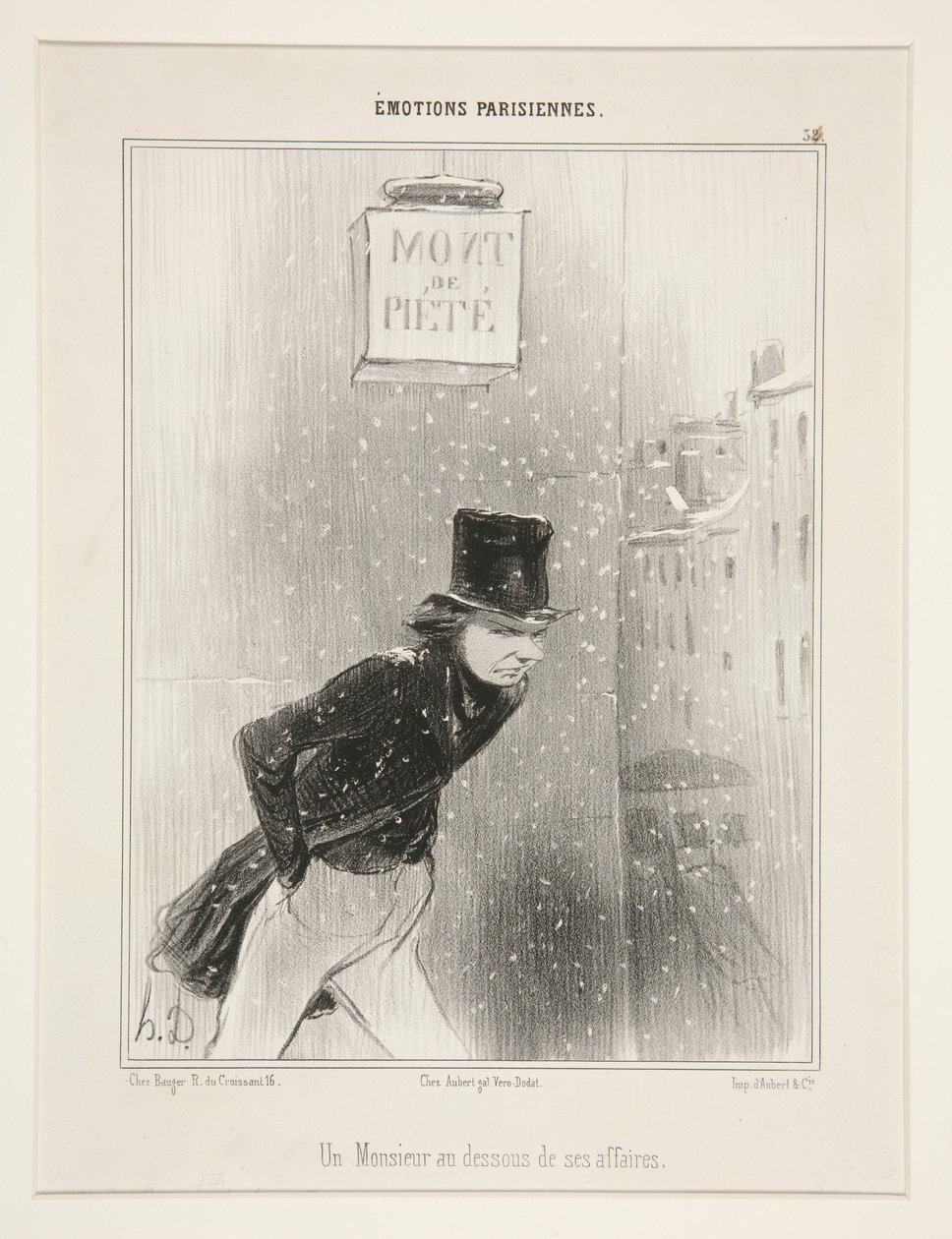Un signore in difficoltà (A Man at the Bottom of his Affairs), tav. 34 della serie Émotions Parisiennes (Emozioni parigine) dall