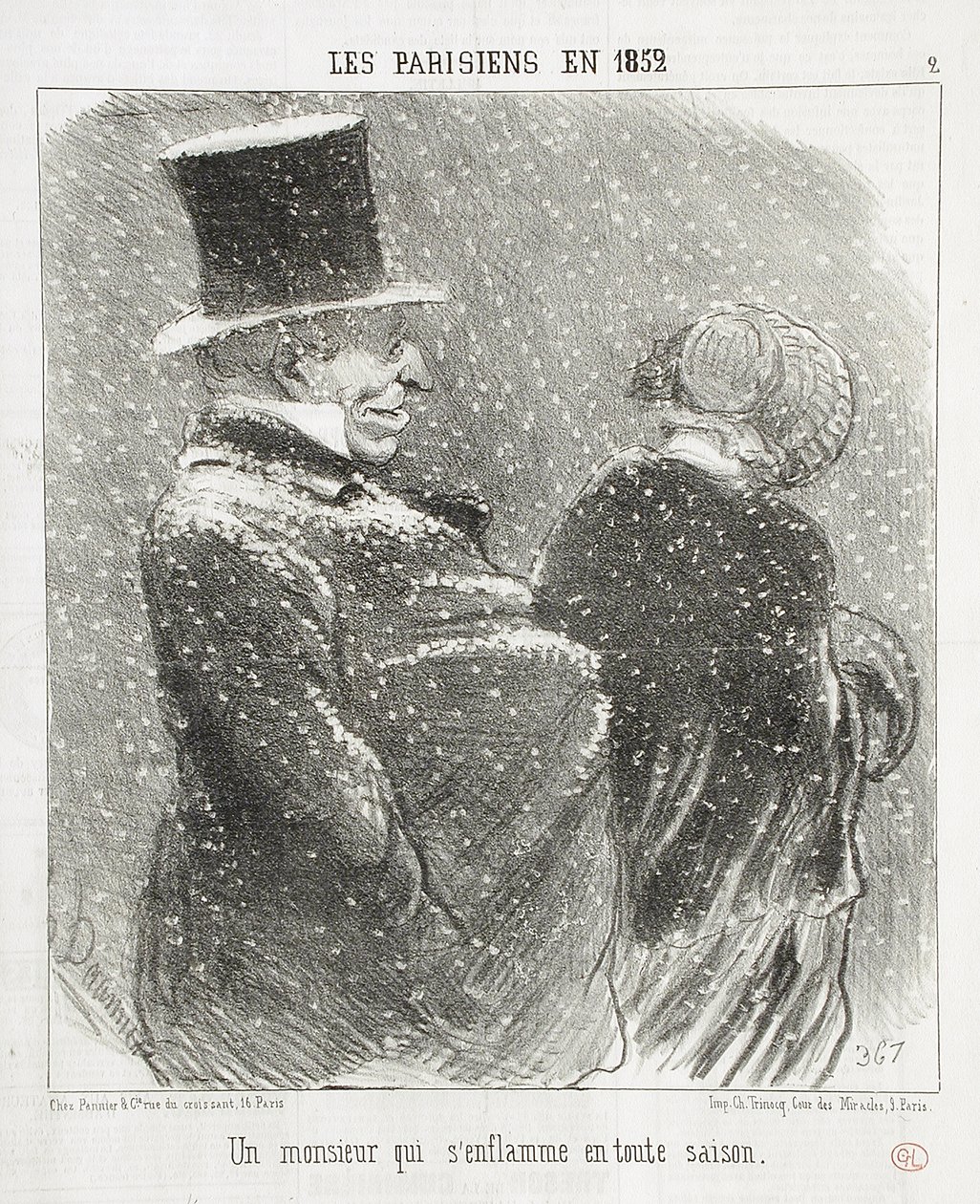 Un signore che prende fuoco... da Honoré Daumier