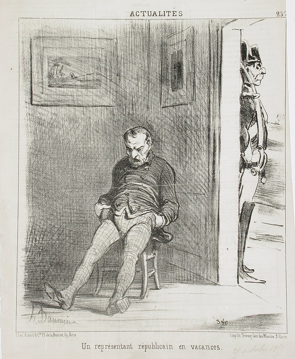 Un deputato repubblicano in vacanza da Honoré Daumier