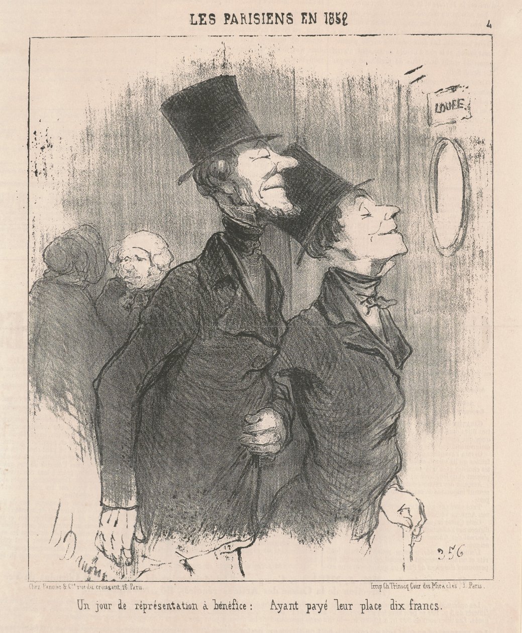 Un giorno di rappresentazione di beneficenza da Honoré Daumier