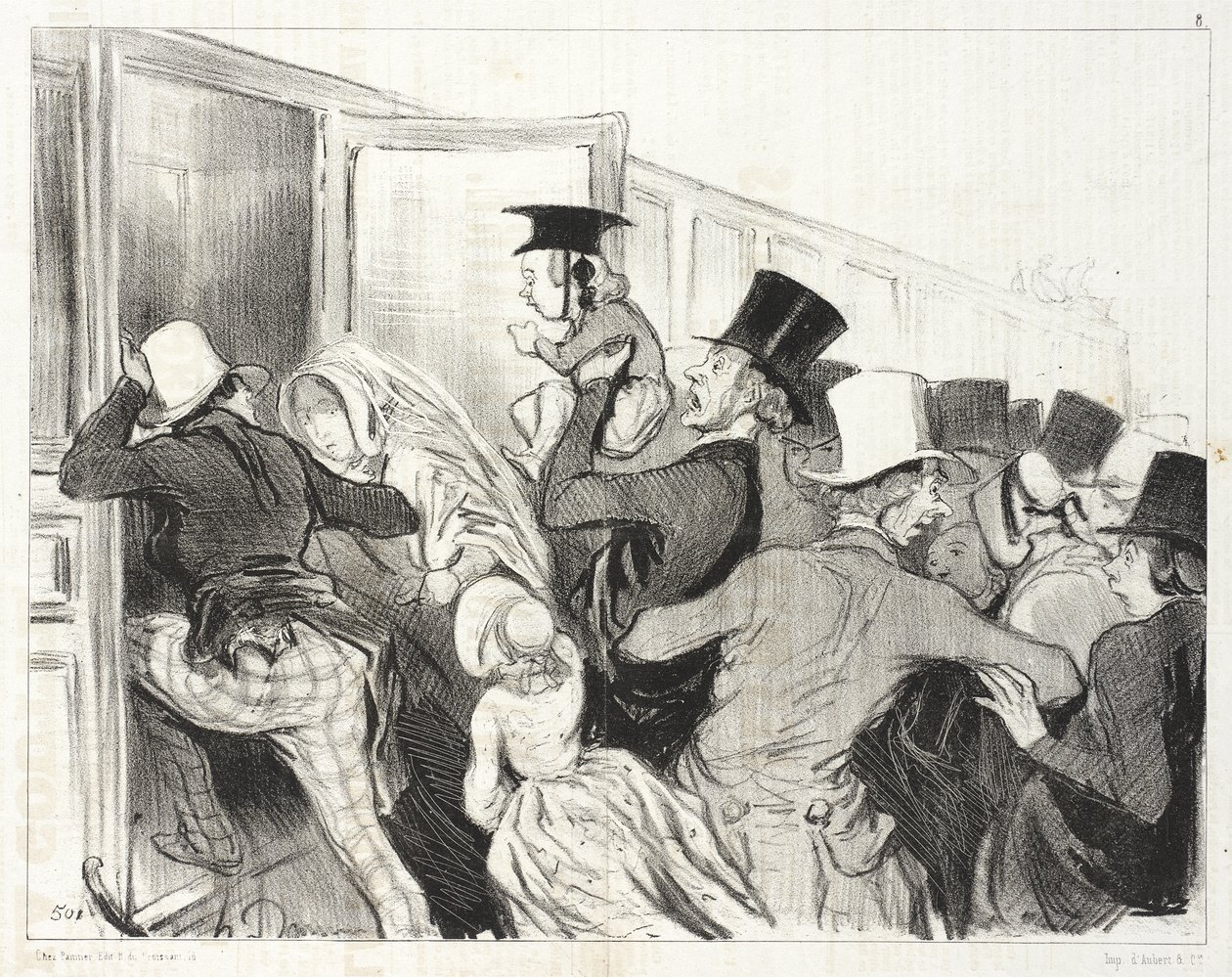 Una diligenza assalita da Honoré Daumier