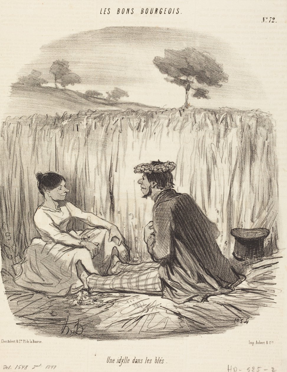 Un idillio nel grano da Honoré Daumier