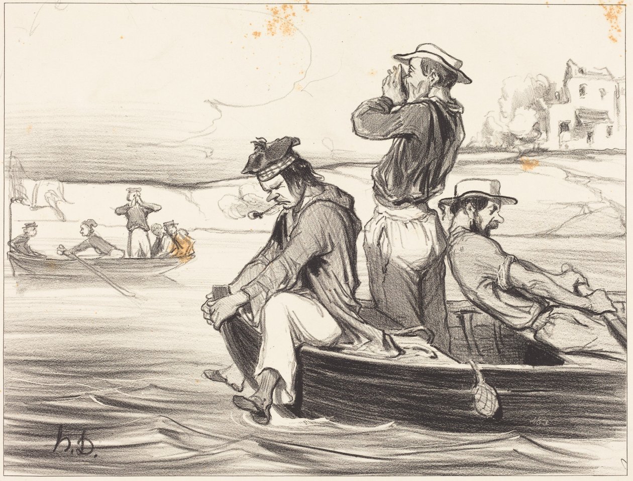 Un incontro in mare aperto da Honoré Daumier