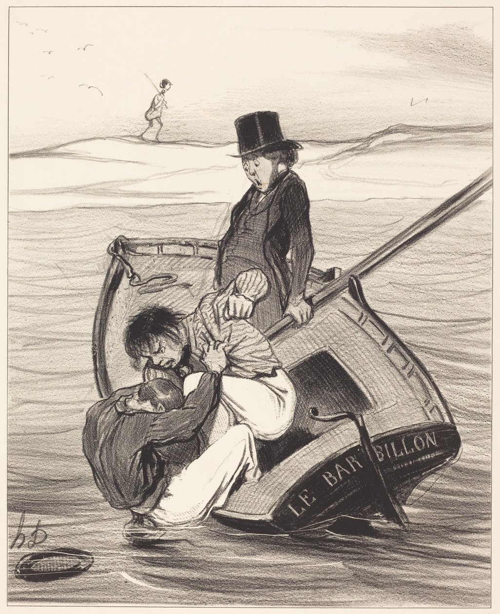 Una rivolta a bordo da Honoré Daumier