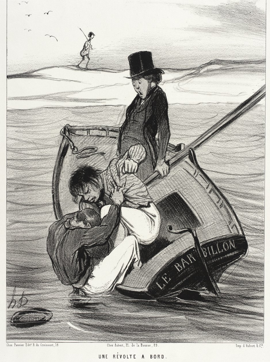 Una rivolta a bordo da Honoré Daumier