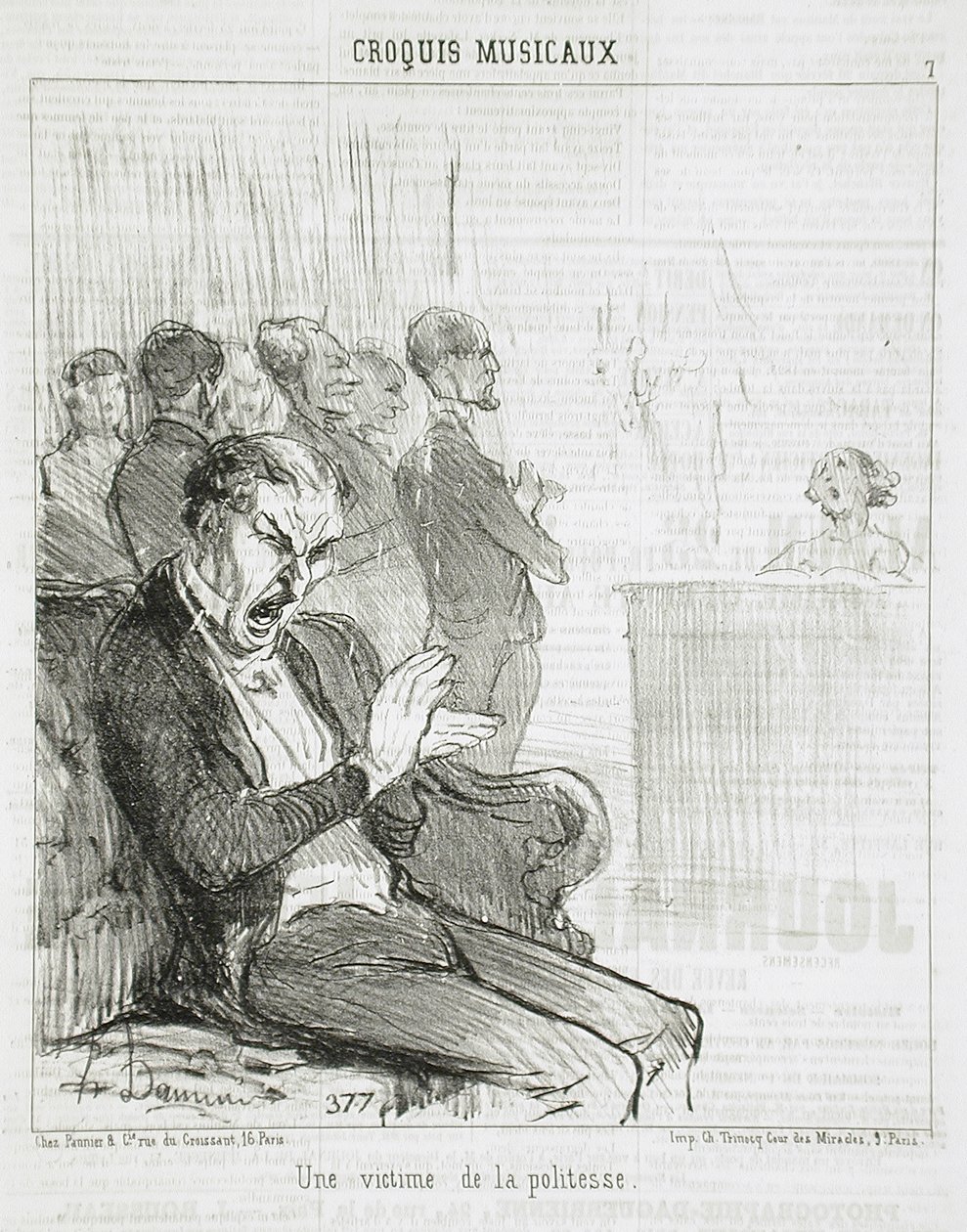 Una vittima della cortesia da Honoré Daumier