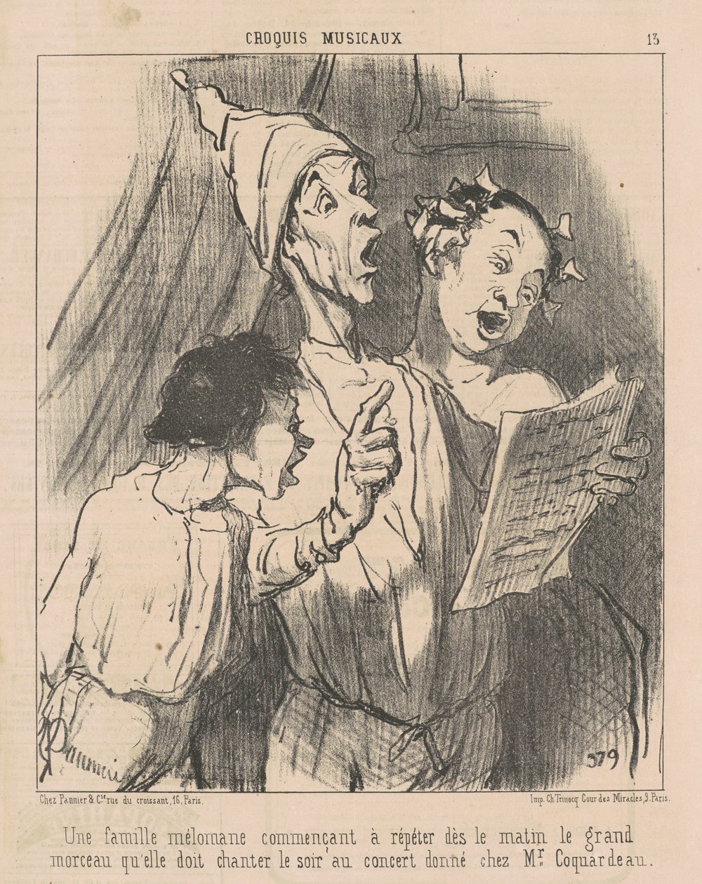 Una famiglia melomane da Honoré Daumier