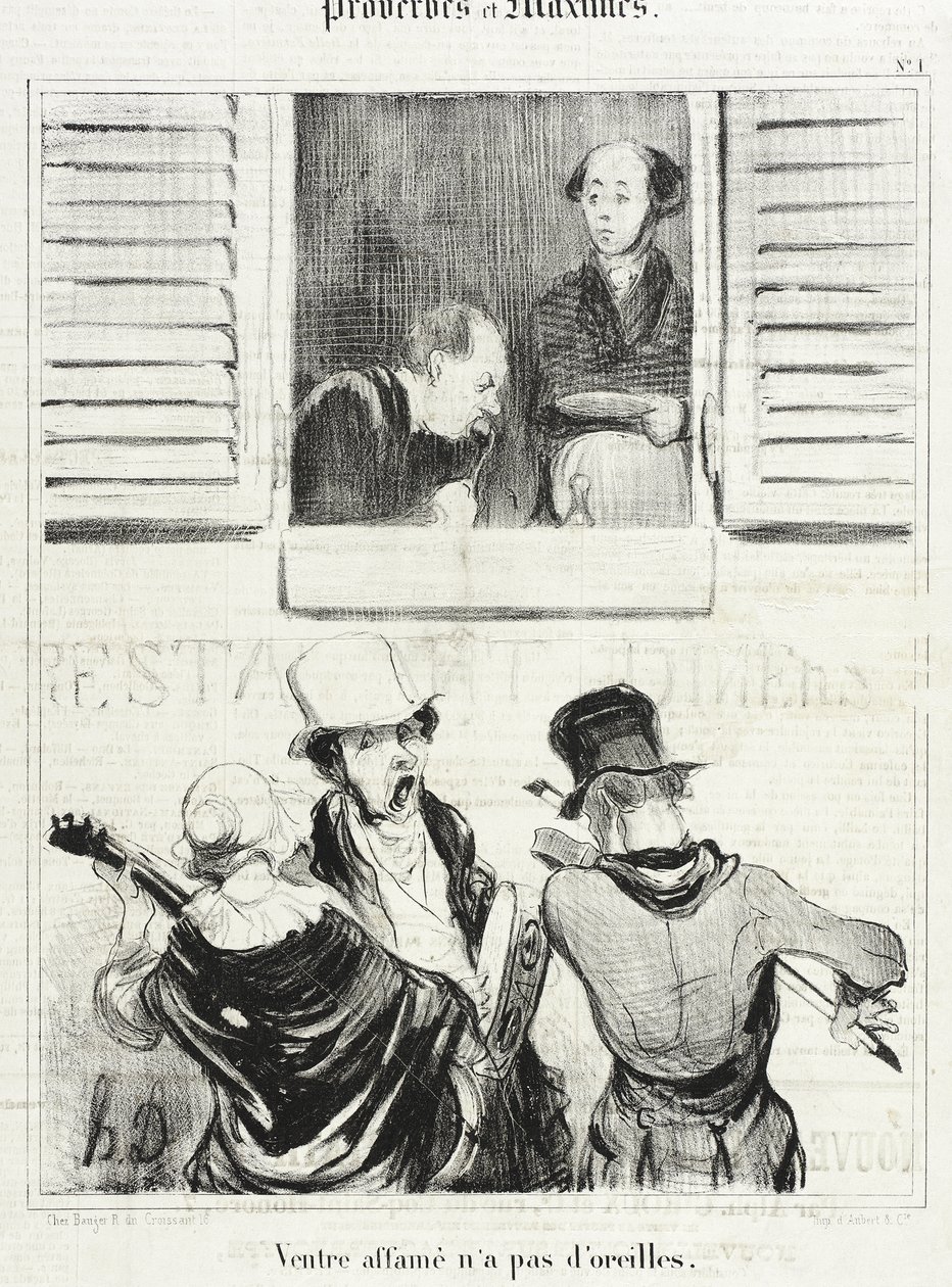 A pancia vuota non si sente nulla da Honoré Daumier