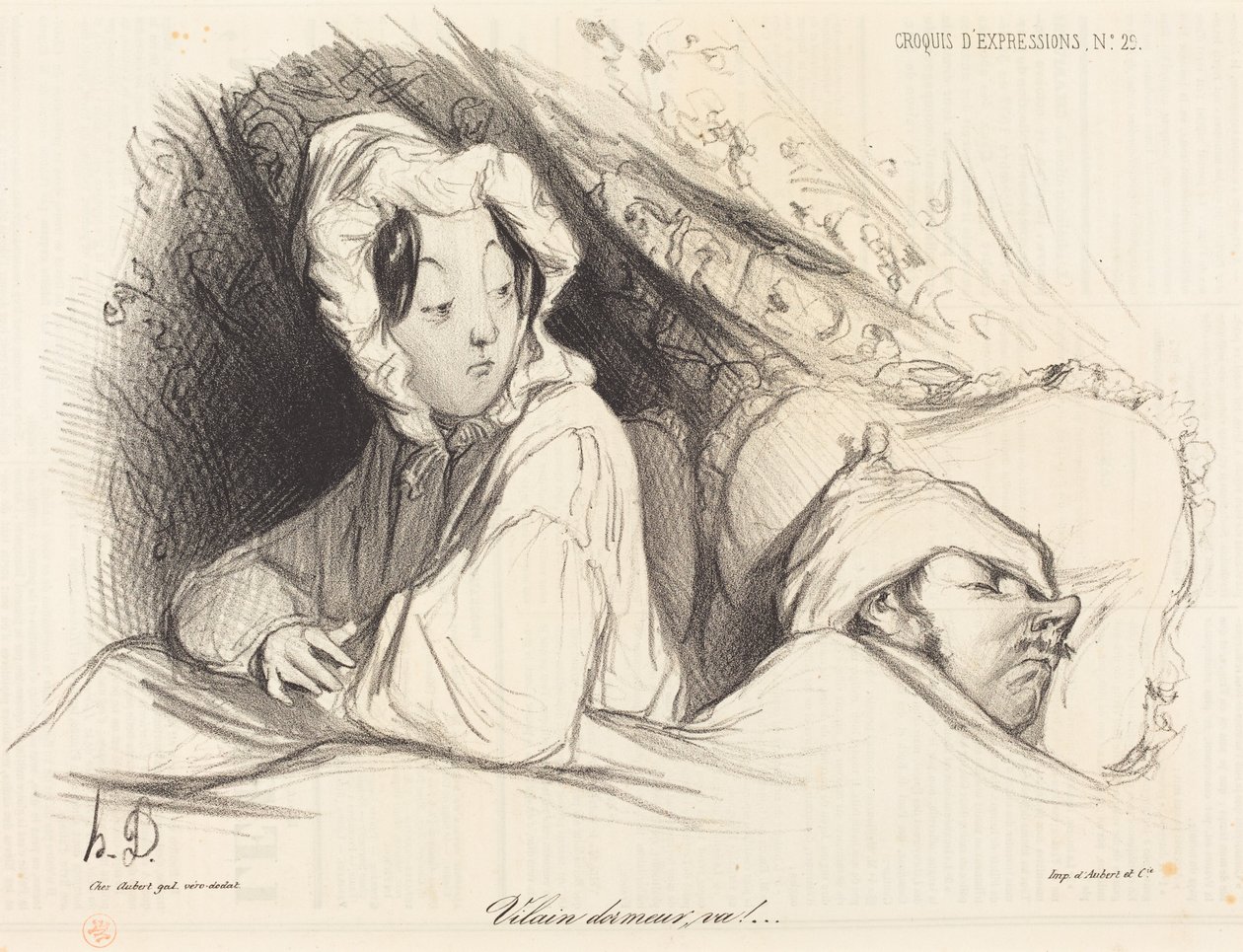 Brutto dormiglione, tu! da Honoré Daumier