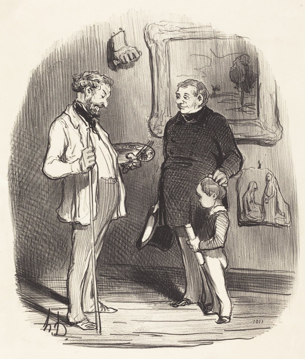 Ecco il mio piccolino... se non ha abbastanza mezzi... da Honoré Daumier