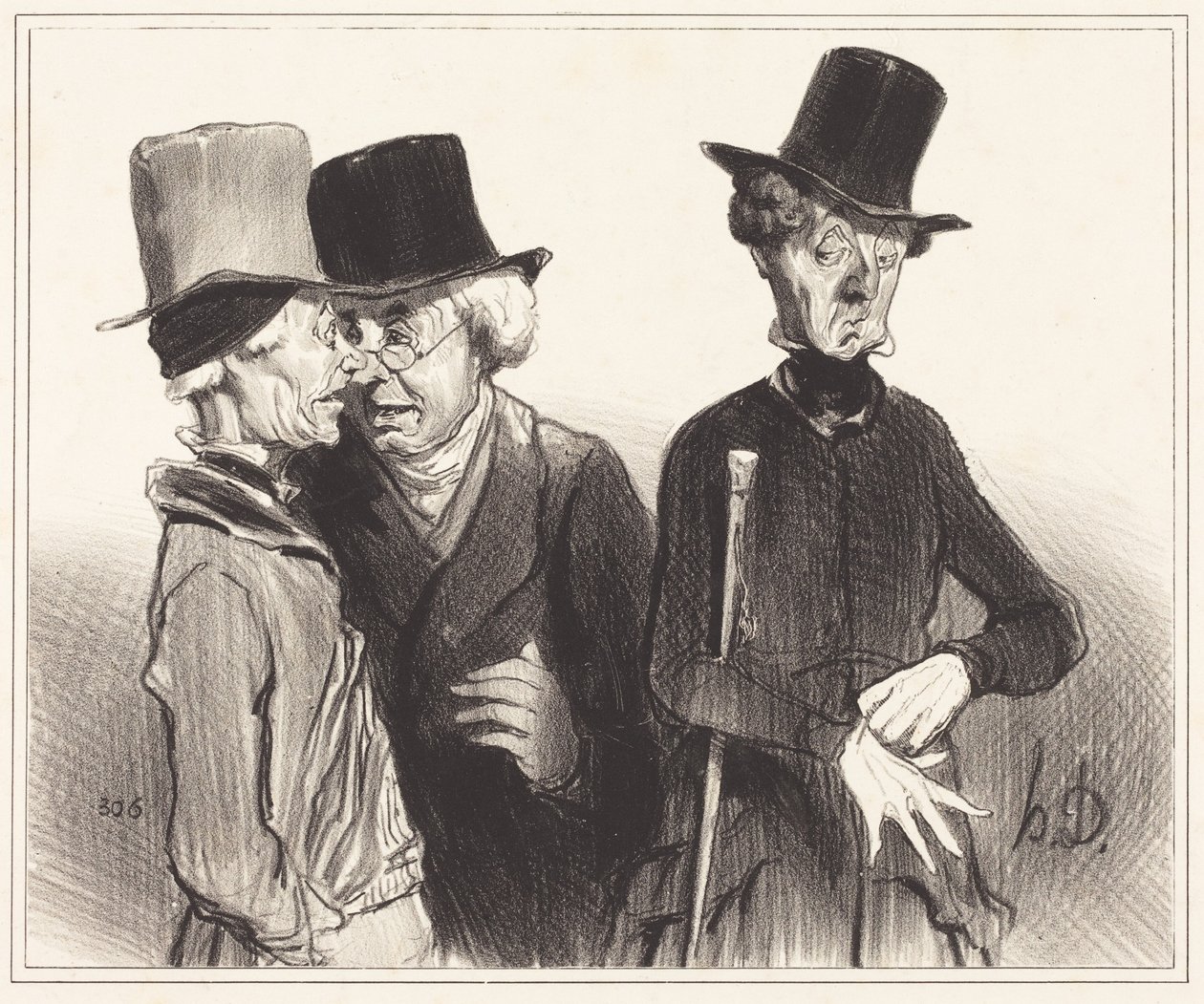 Ecco! Tu sei diventato un pensionato, io medico, lui... da Honoré Daumier