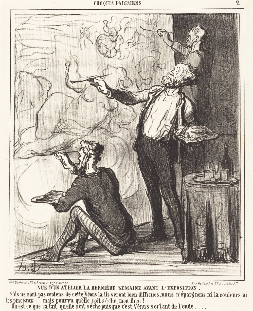 Vista di un laboratorio... prima della mostra da Honoré Daumier