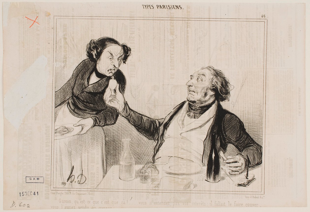 Cameriere, che cos’è questo… da Honoré Daumier