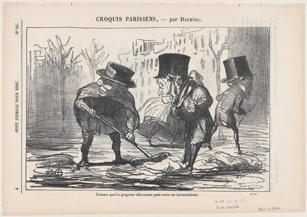 Il che dimostra che anche la pulizia può essere pericolosa, da “Schizzi parigini” da Honoré Daumier