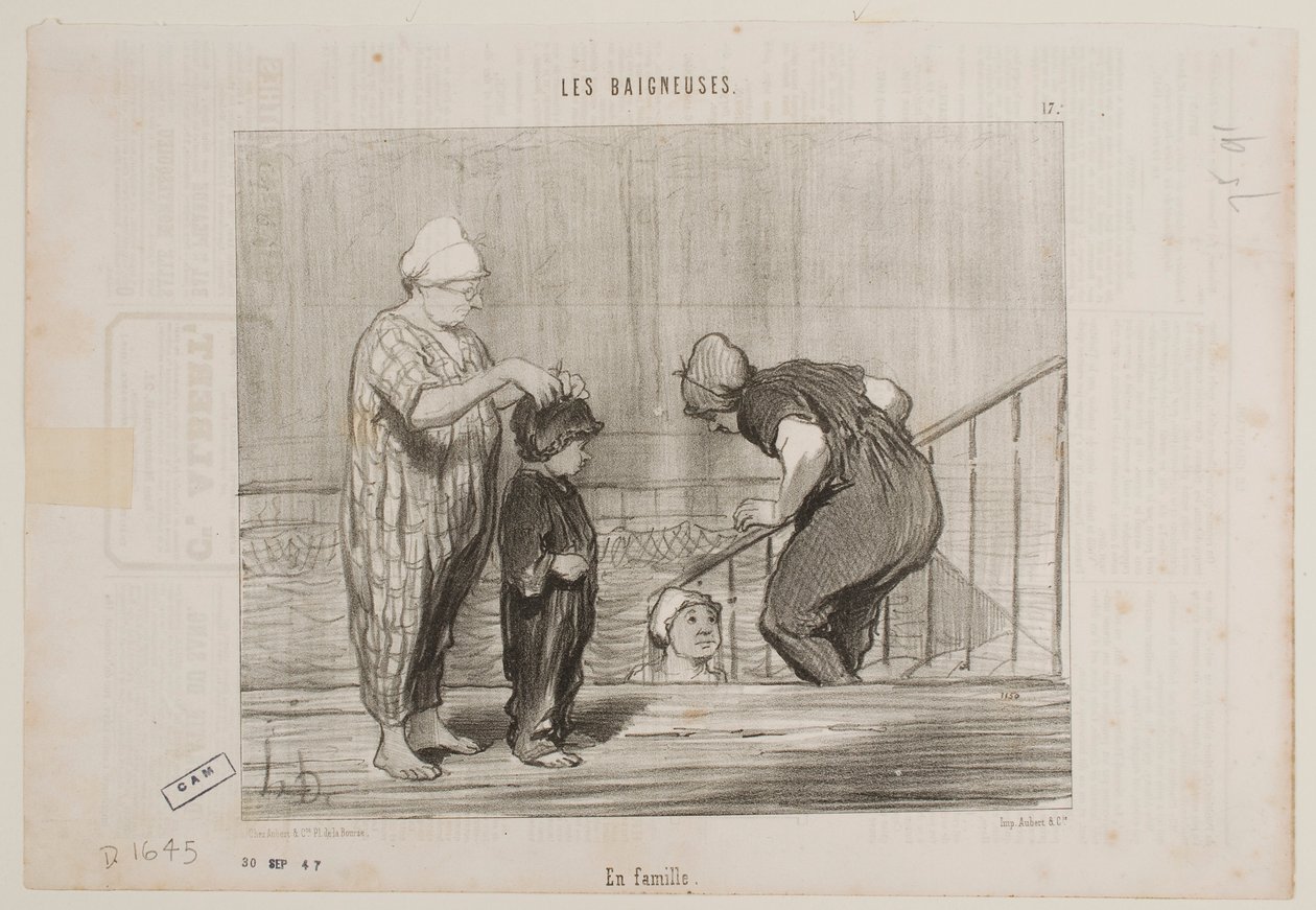 Con la propria famiglia da Honoré Daumier