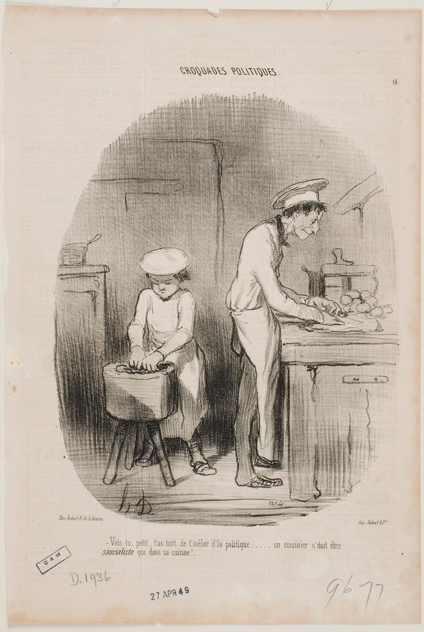 Vedi, ragazzo mio, non dovresti proprio immischiarti nella politica. da Honoré Daumier