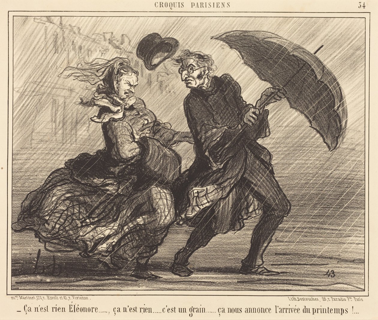 Non è niente, Éléonore... non è niente... da Honoré Daumier