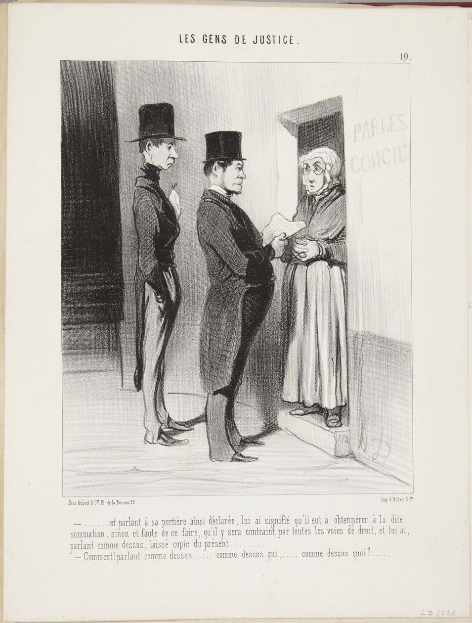 ...e parlando alla sua portiera così dichiarata... da Honoré Daumier