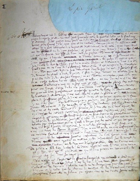 Prima pagina del manoscritto di 