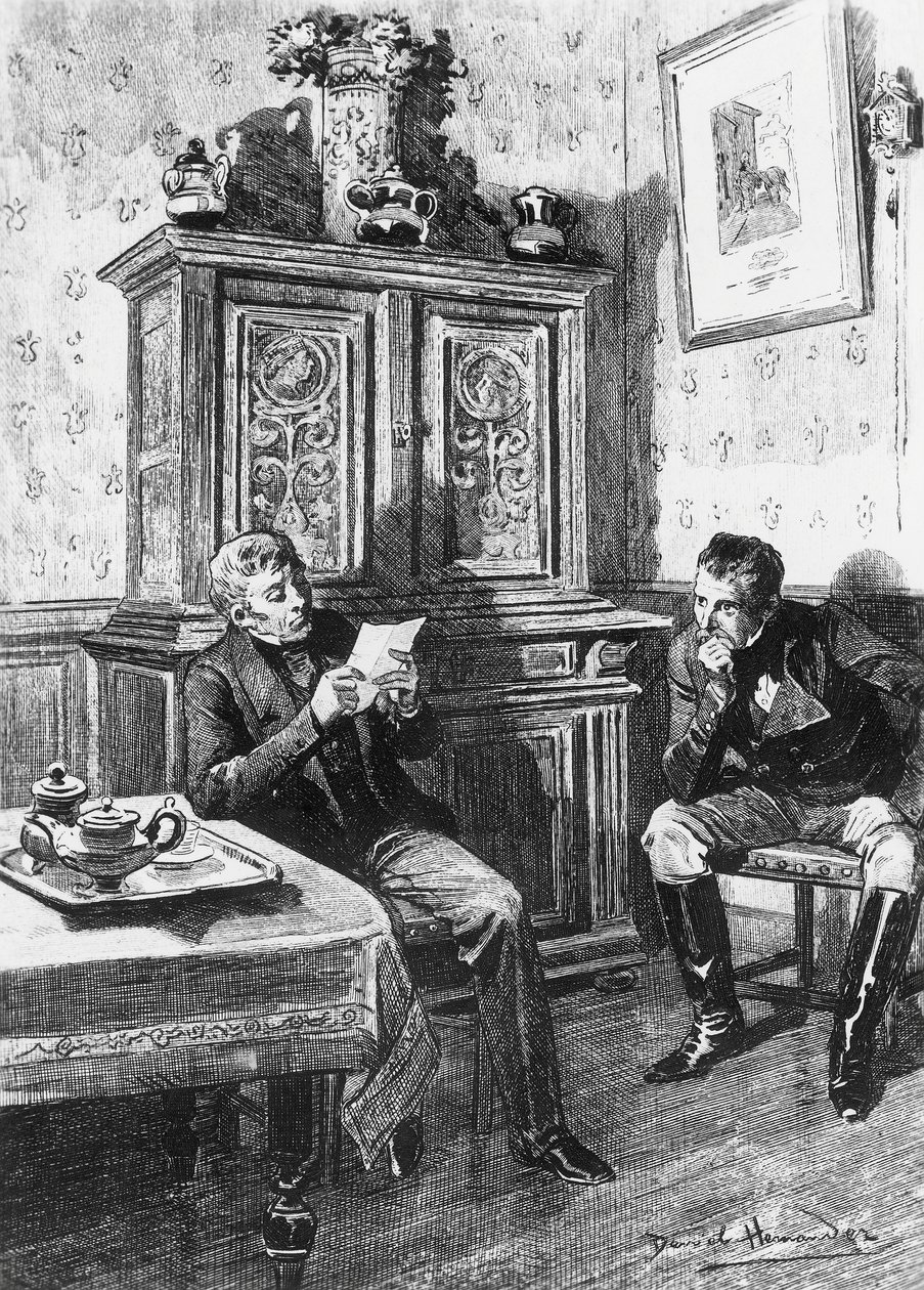 Illustrazione di Daniel Hernandez (1856-1932) per Il medico di campagna, romanzo di Honoré de Balzac (1799-1850) da Honore de Balzac