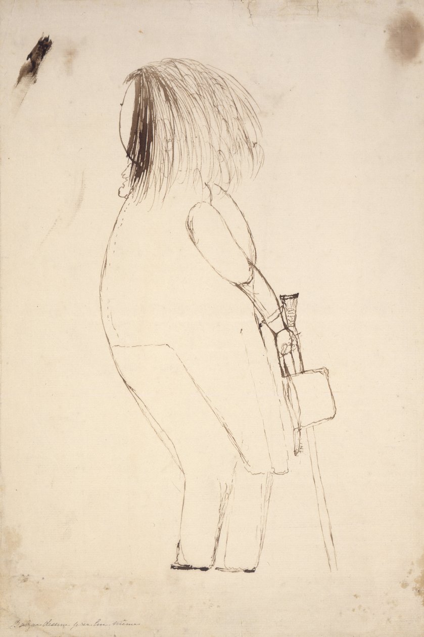 Autoritratto con cappello e bastone da passeggio da Honore de Balzac