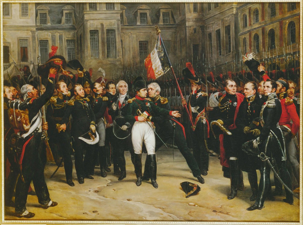 Napoleone si congeda dalla Guardia imperiale a Fontainebleau ... da Horace (after) Vernet