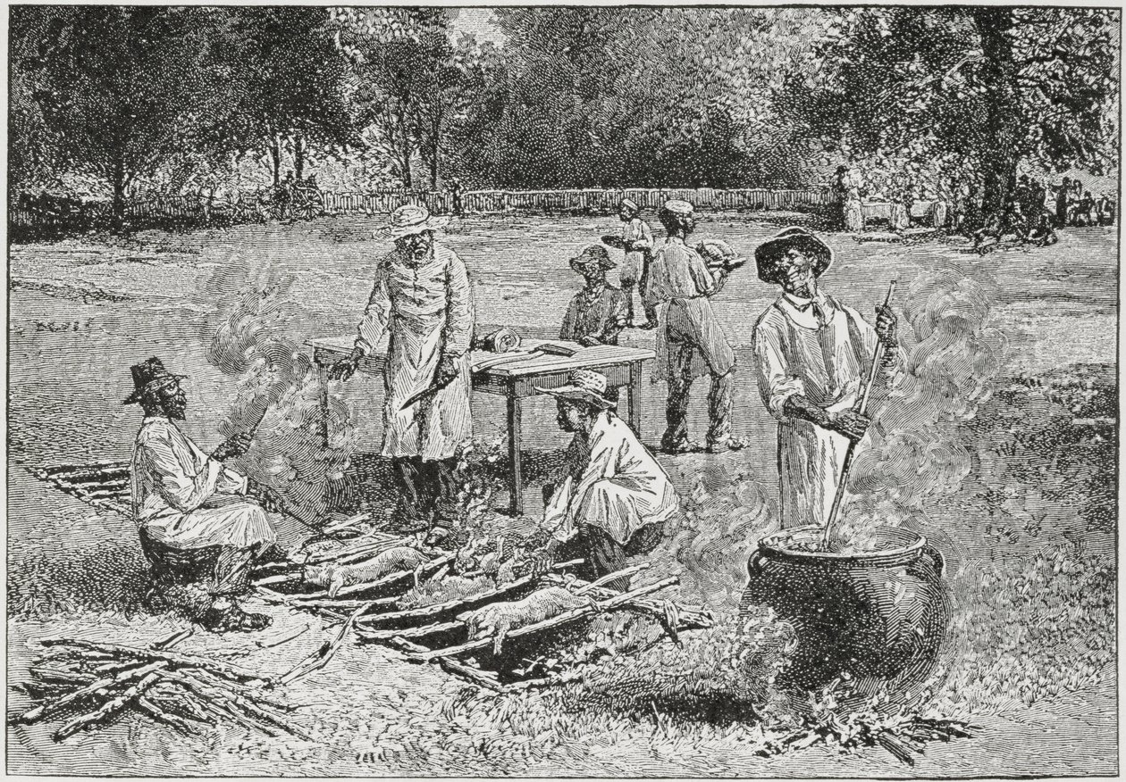 Un Barbecue del Sud, illustrazione da 
