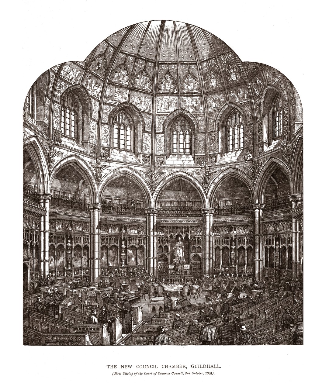 La nuova sala del consiglio Guildhall da Horace Jones