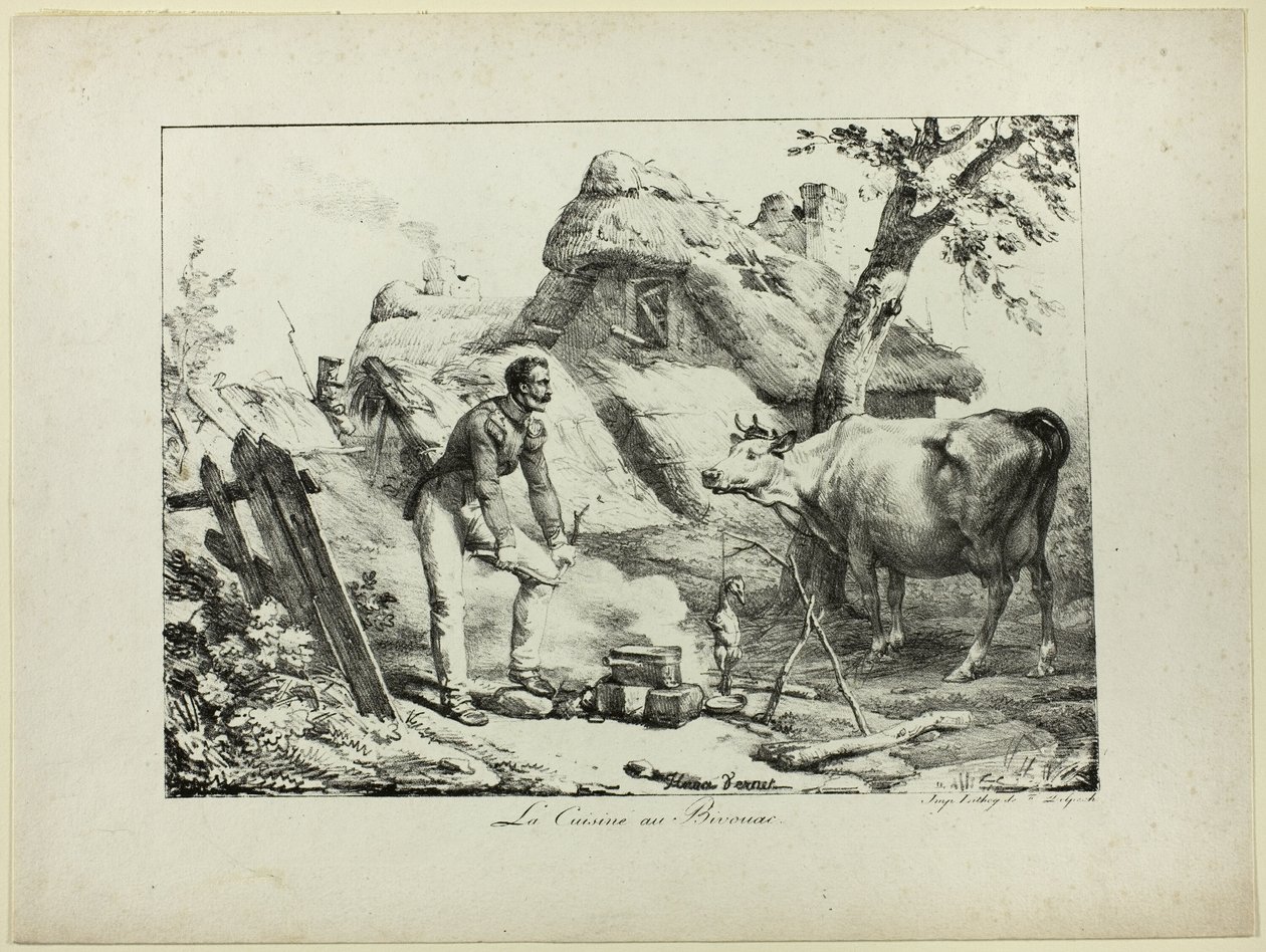 Cucina da bivacco da Horace Vernet
